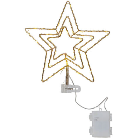 LED-Baumspitze 'Topsy', Stern, Gold, Outdoor