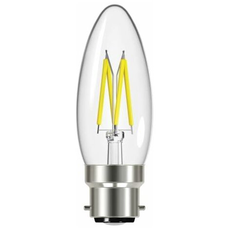 LED BC (B22) Candle Filament Dimmable Bulb, Warm White 470 lm 5W ENGS12855