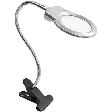LED-beleuchtete Tischlupe mit Klemme und Metallrohr für 5D-Strassmalerei und Kreuzstich.