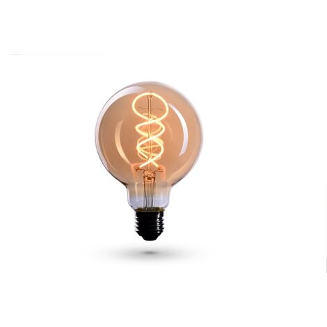 CROWN LED LED Birne - Gold / Bernstein - 3 Stück (1er Pack)