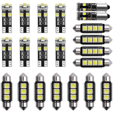 LED-Birnen 6000–8000 K, 12 V, weiße Glühbirnen, Mini-Innenbeleuchtung für Autos, Kennzeichenbeleuchtung, 21-teiliges Set
