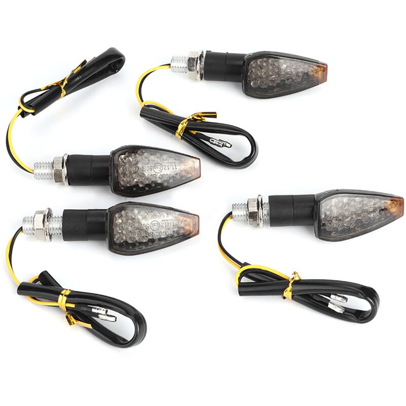 Image of LED-Blinker, 4 Stück LED-Blinkerlampe Motorrad Dirt Bike Licht Universal Motorrad-Blinker.