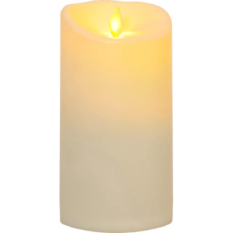 LED Blockkerze -M-Twinkle', natur, 17,5cm