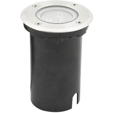 LED Bodeneinbaustrahler mit 4 Farbscheiben, Ø 11 cm, Edelstahl, IP67