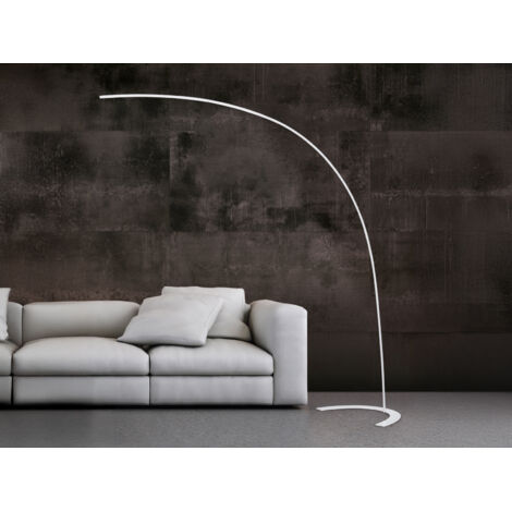 LED Bogenlampe SHANGHAI modern, 200cm Ausladung, dimmbar in Weiß