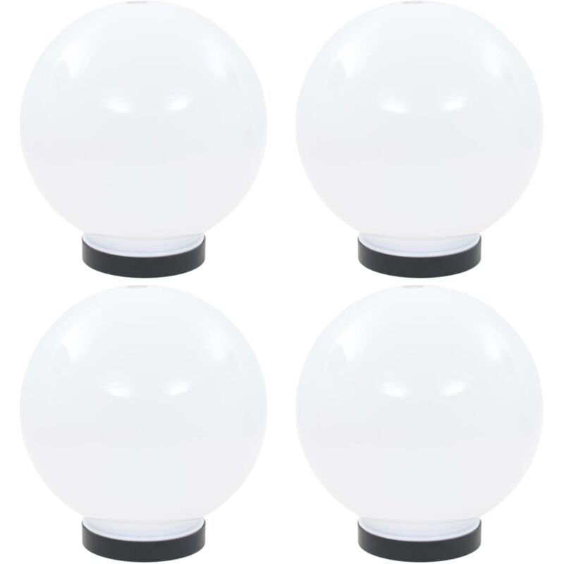 vidaXL LED Bowl Lamps 4 pcs Spherical 20 cm PMMA - White