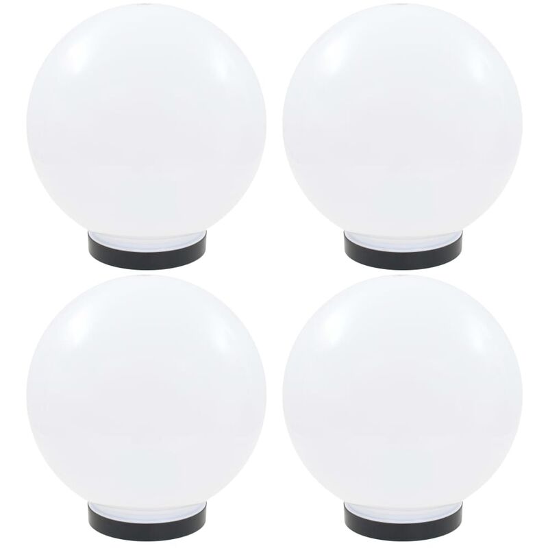 vidaXL LED Bowl Lamps 4 pcs Spherical 25 cm PMMA - White