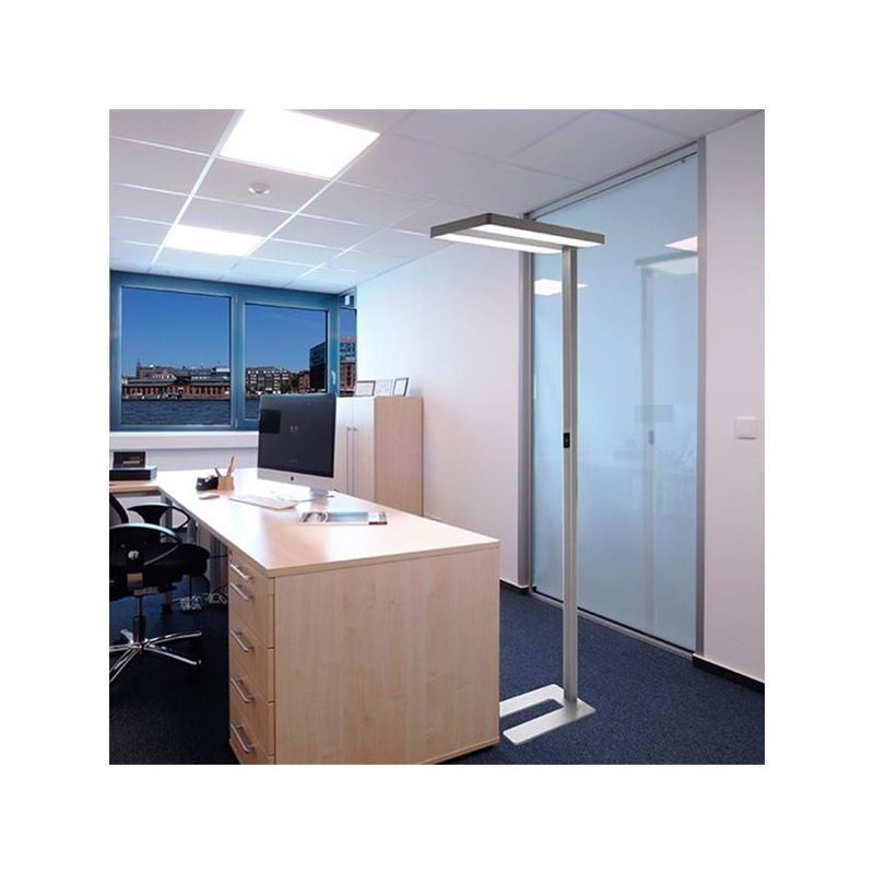 Pro-light - LED Büro Stehleuchte Office Pro 8300lm Dimmbar 4000K Silberfarben