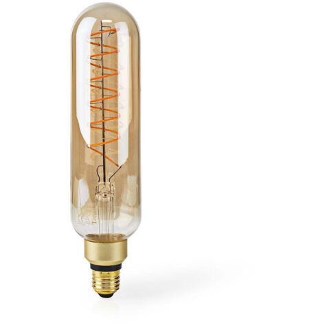 Led bulb e27 t65 85 w 600 lm 2000 k dimmable with gold finish retro style 1 pc