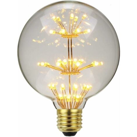 Led Bulb Vintage Bulb RGB Firework Edison Bulb 3W 220/240V E27 Decorative Bulb (G95) [Energy Class G]