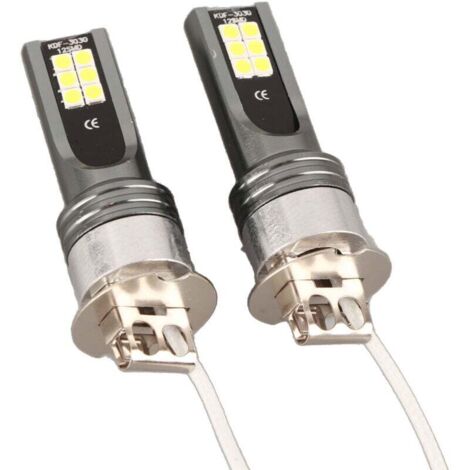 LED bulbs 2525 12LED for vehicle lights, H3, 12V-24V, white light 6500K-7500K,
