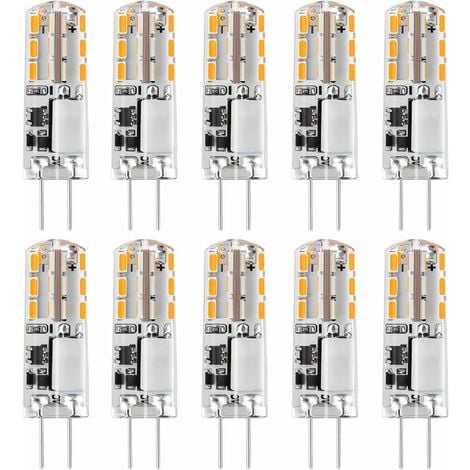 24 pcs Halogen JC Type Light Bulb G4 Base 12V 10W Watt