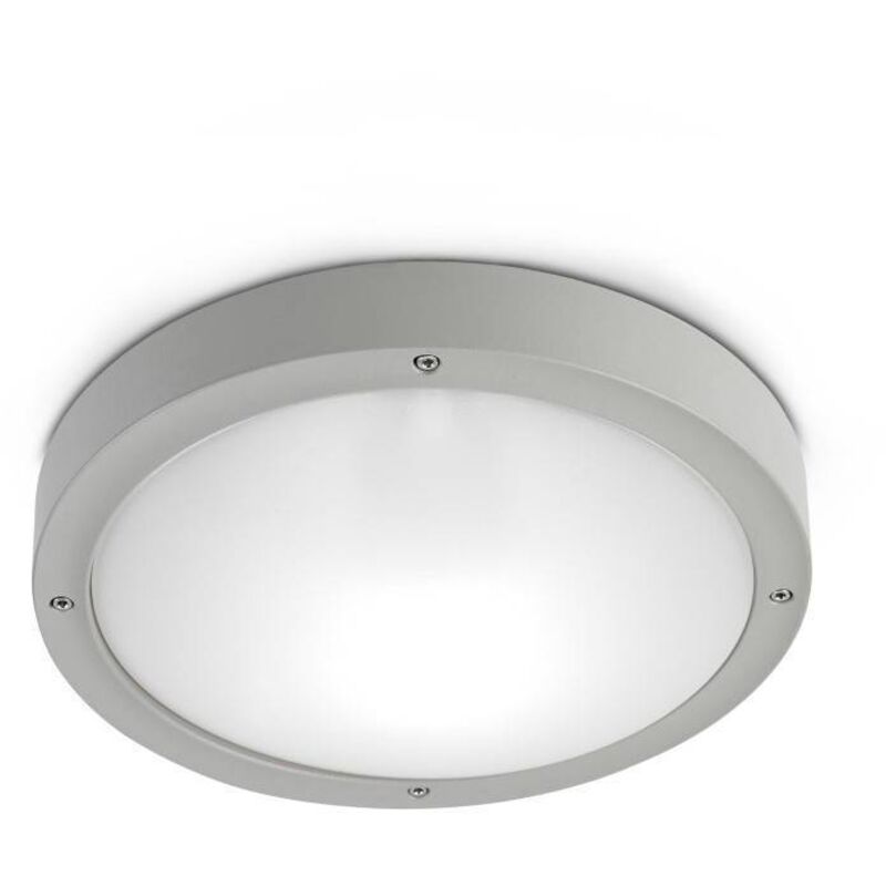 Leds-C4 Basic Aluminium - Plafoniera da esterno in alluminio 1 luce Grigio IP65, attacco E27