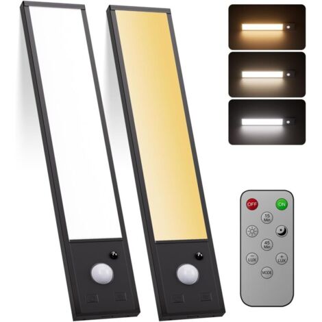 LED Cabinet Light with Motion Sensor, 4 Modes Under Cabinet Night Light, 2 Pack