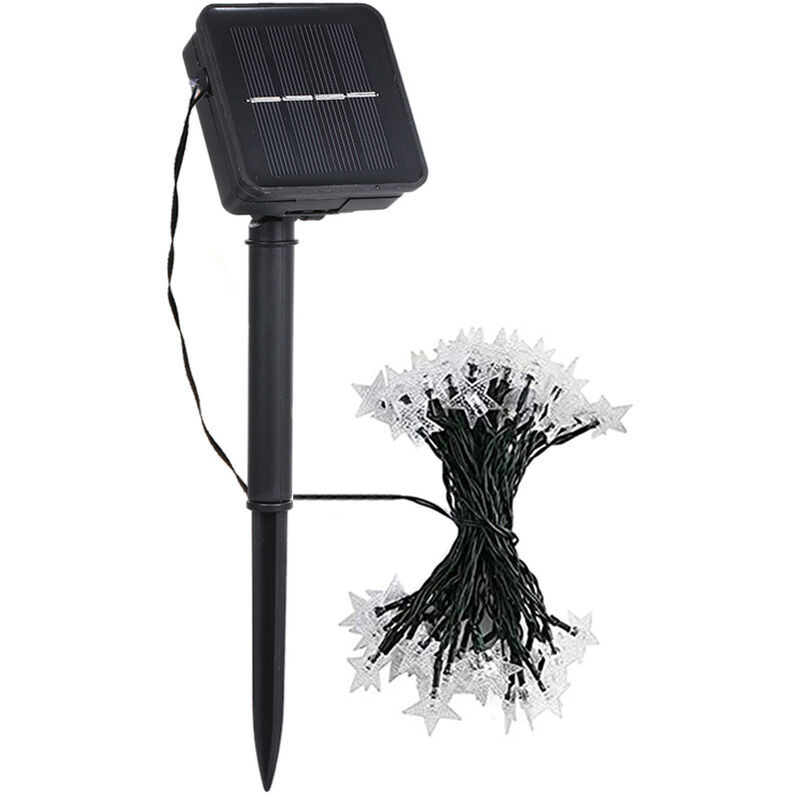 

LED Cadena de luz de hadas con energia solar, lampara de cesped,Blanco calido, 5M 20LED