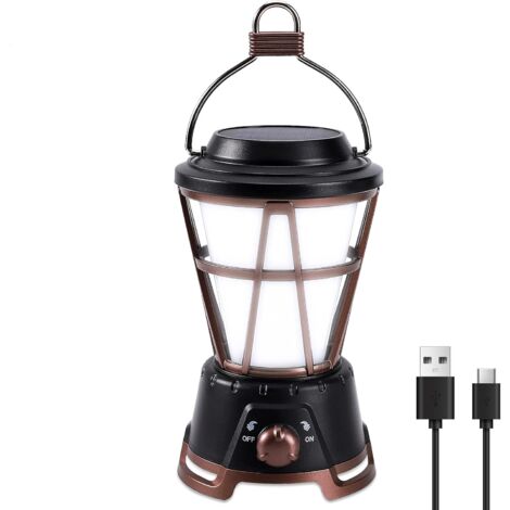 Led Camping Lantern, Powerful 1000lm Rechargeable Camping Light, Flashlight for Outdoor Lighting, Adjustable Brightness 2 Modes, Waterproof Camping Lamp