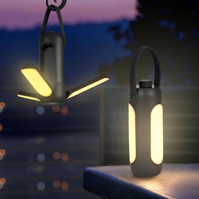 Kinsi - led Camping Lanterne 10000 mAh, Lampe Camping Multifonctionnelle, 800 lumens,3 modes d'éclairage,pour tentes, pêche, randonnée d'urgence