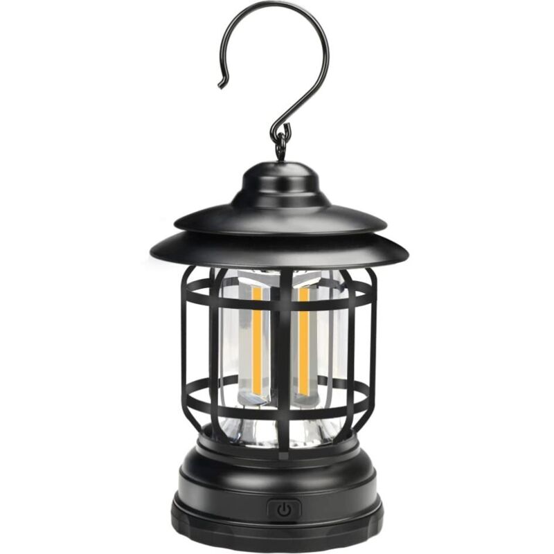Gistuch - led Camping Lanterne Portable Rétro Lampe Éclairage Extérieur Batterie Charge Lampe Super Lumineux led Camping Rétro Cheval Lampe pour La