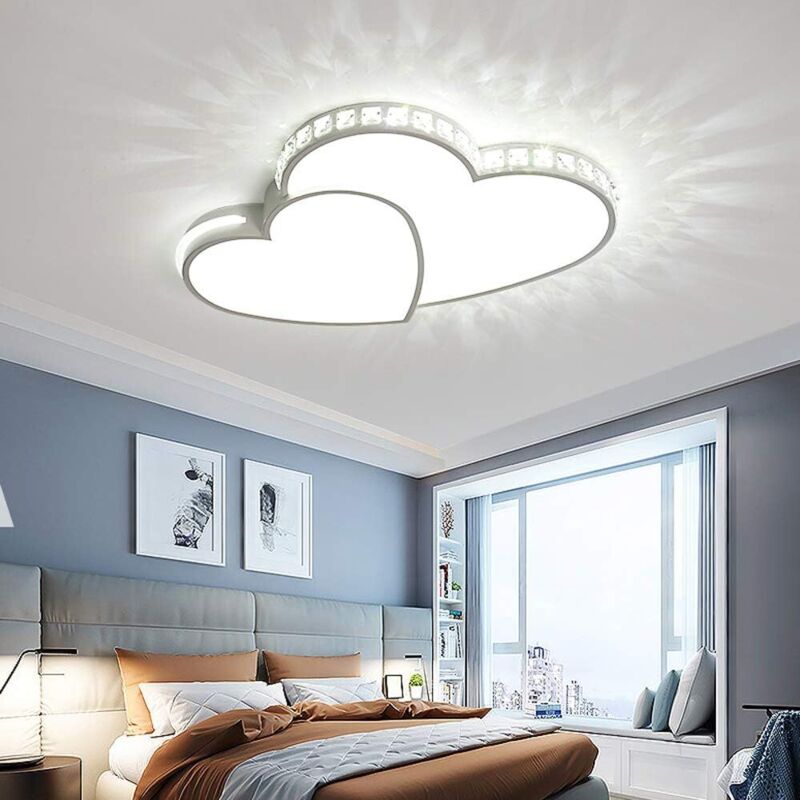 LED Cartoon plafonnier moderne LED plafonnier créatif moderne romantique lumière coeur acrylique décoratif lumière jeune fille plafonnier chambre