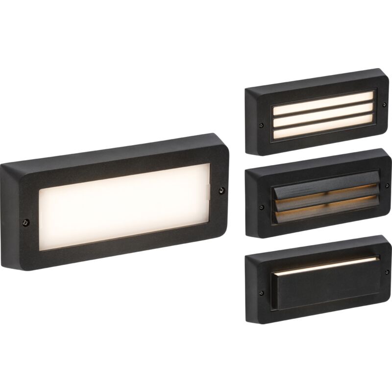 Led cct Adjustable Surface Mount Brick light - Black 230V IP65 5W