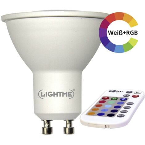 LED CEE: G (A - G) LightMe LM85190-2 GU10 Puissance: 4.5 W RVBB 5 kWh/1000h