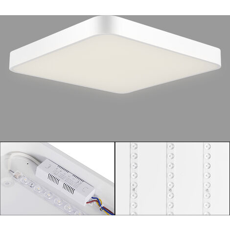 LED Ceiling Down Light 36W Ultra Thin Square Bathroom Kitchen Living Lamp Day/Warm White Dimmable