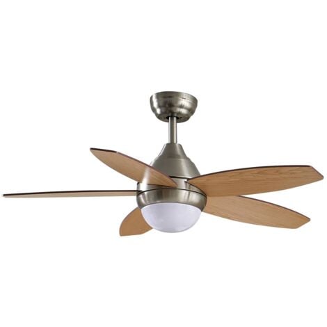 LINDBY LED Ceiling Fans with Lighting 'Klasika' made of Metal for Living Room & Dining Room
