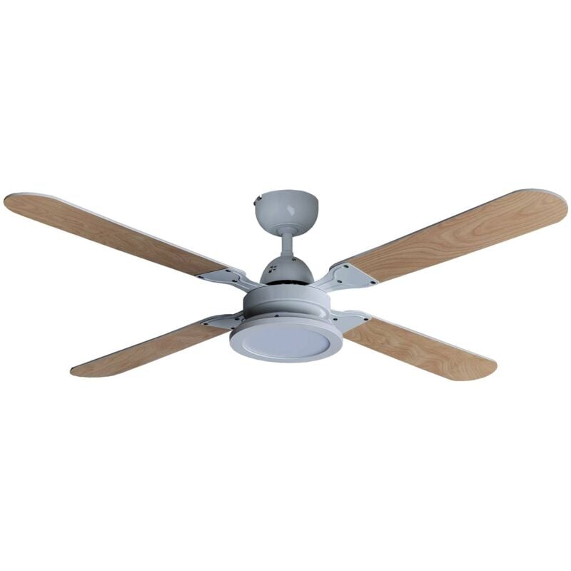 Led Ceiling Fans with Lighting 'Tedric' made of Metal for Living Room & Dining Room