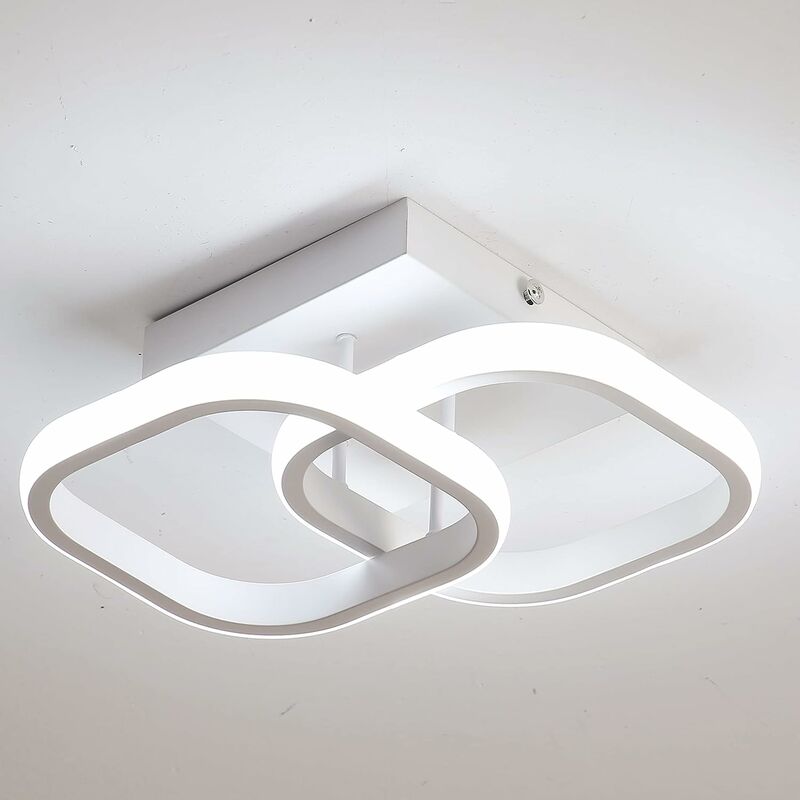 Goeco - Led Ceiling Light 22W Modern Design Square Circle Ceiling Lamp For Kitchen Dining Room Corridor Entrance Balcony Cold 6000K 6000K