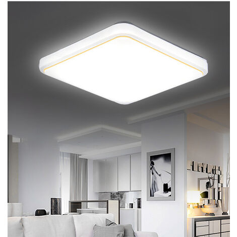 LED Ceiling Light 24W 30*30cm Ultra Thin Cool White Bathroom Ceiling Light Modern Square Ceiling Light for Living Room Kitchen Dining Room Hallway Home Office Outdoor, One Pack