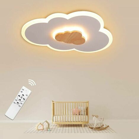 LED Ceiling Light, 40cm Cloud LED Ceiling Lamp, 20W with Dimmable Remote Control 3000K - 6000K, Modern White LED Ceiling Lights for Children's Room, Bedroom [Energy Class A+]