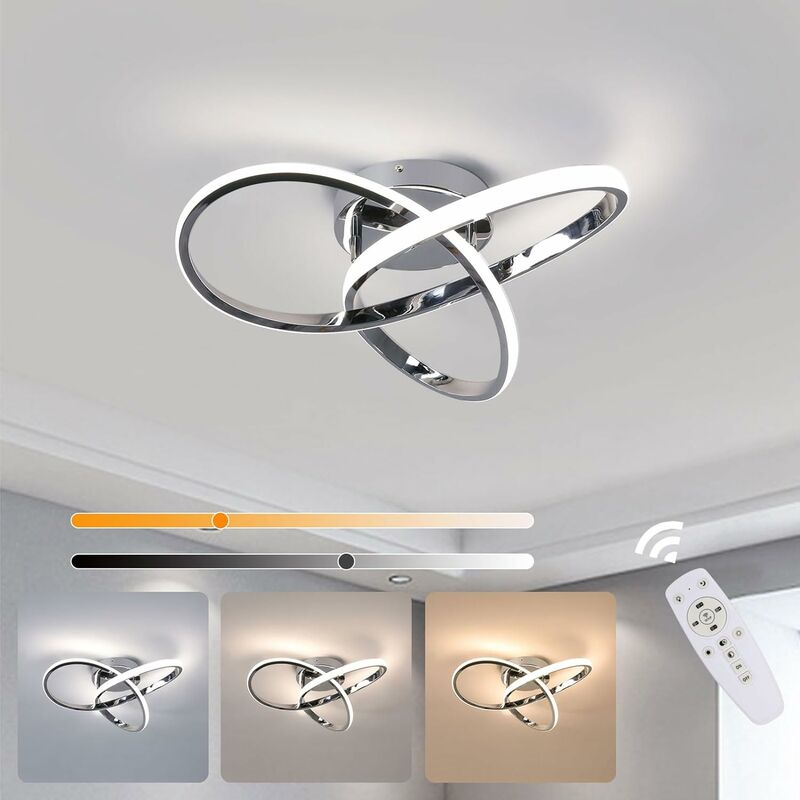 Goeco - Dimmable led Ceiling Light, 36W 4050LM Ceiling Lamp with Remote Control 3000K-6500K, Modern Ceiling Light Fixture for Living Room, Bedroom,