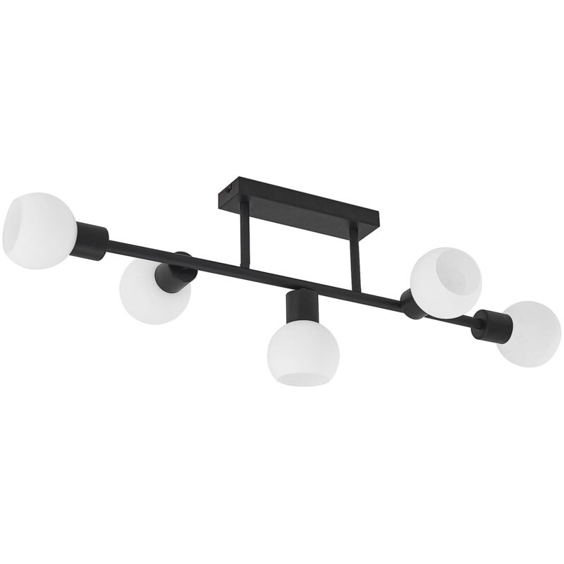 Lindby - Ceiling Light Biscala dimmable (modern) in Black made of Metal for e.g. Living Room & Dining Room (5 light sources, E14) from matt black,
