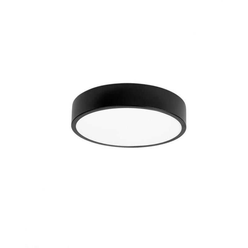 Optonica - Spot saillie led 18W rond ∅250mm Noir - Blanc Chaud 3000K