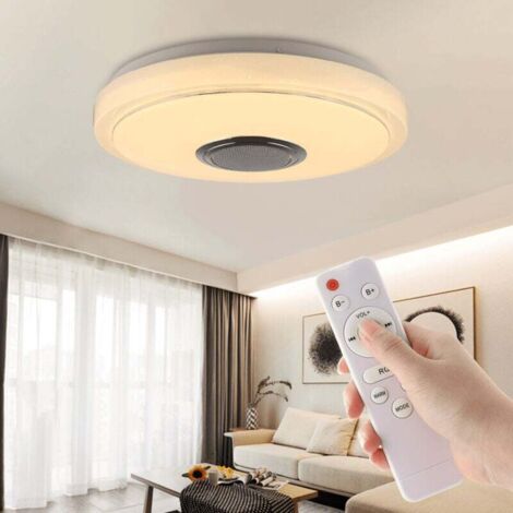 LED ceiling light, ceiling light with Bluetooth speaker, 38W recessed spotlight, RGB LED ceiling light with music function, color changing, app and remote control – RAPANDA