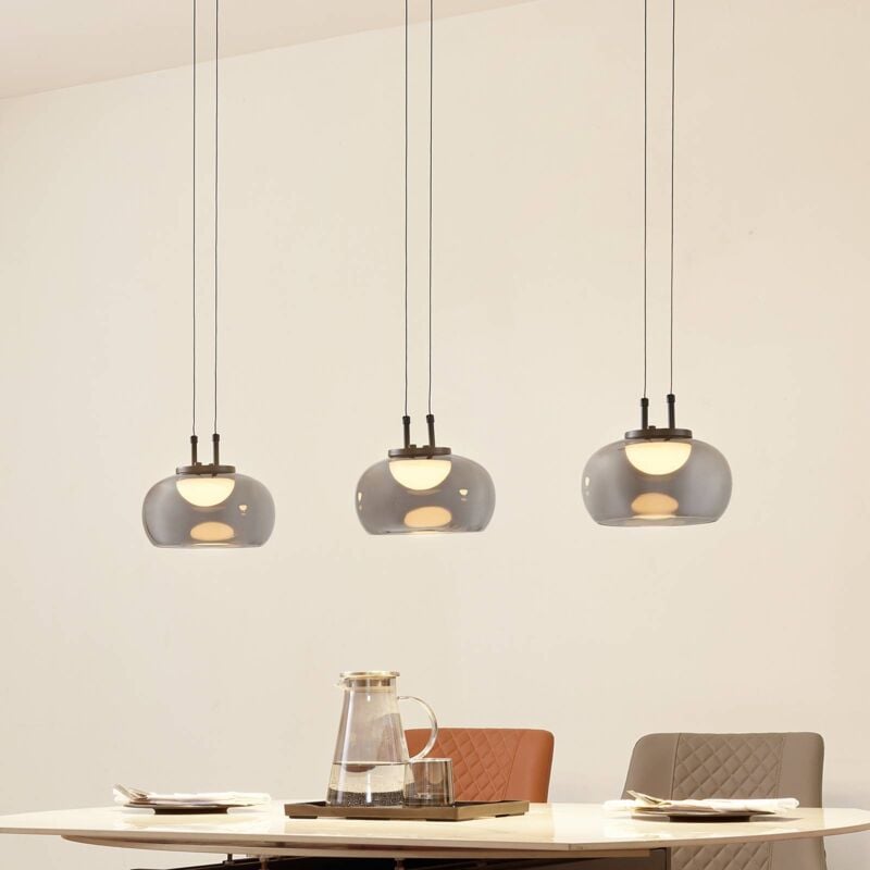 Led Ceiling Light 'Dain' made of Glass for Living Room & Dining Room