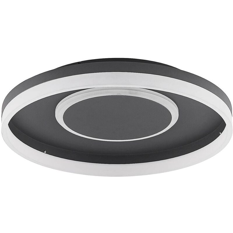 Ceiling Light Felisha dimmable (modern) in Black made of Plastic for e.g. Living Room & Dining Room (1 light source,) from Lindby - sand black
