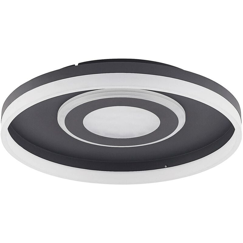 Lindby - Ceiling Light Gulda dimmable (modern) in Black made of Plastic for e.g. Living Room & Dining Room (1 light source,) from black, white