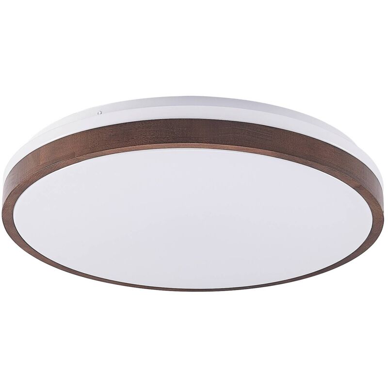 Lindby - Ceiling Light Hudsona dimmable (modern) in White made of Plastic for e.g. Living Room & Dining Room (1 light source,) from white, dark wood