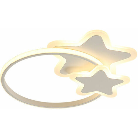 LED Ceiling Light Kids Girl Boy Bedroom Pendant Light with Remote Control Star Shape Design Acrylic Deco Ceiling Light Fixture for Restaurant Living Room Kitchen