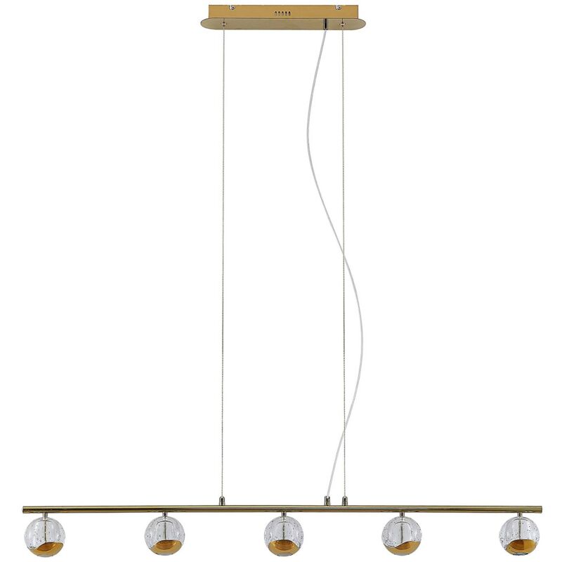 Ceiling Light Kilio (modern) in Gold made of Metal for e.g. Living Room & Dining Room (5 light sources,) from Lucande - gold, clear