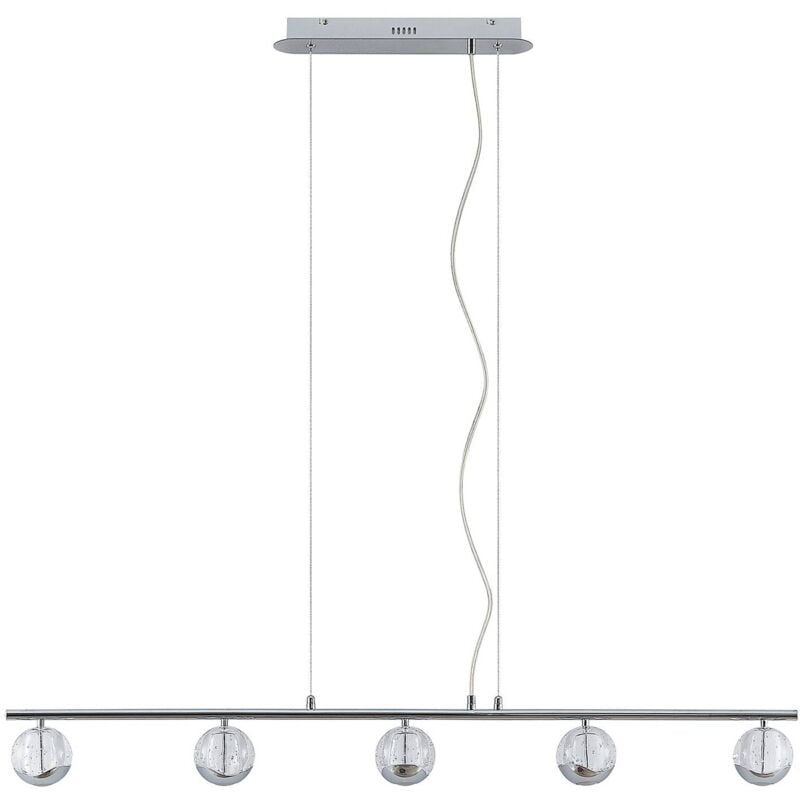 Lucande - Ceiling Light Kilio (modern) in Silver made of Metal for e.g. Living Room & Dining Room (5 light sources,) from chrome, clear