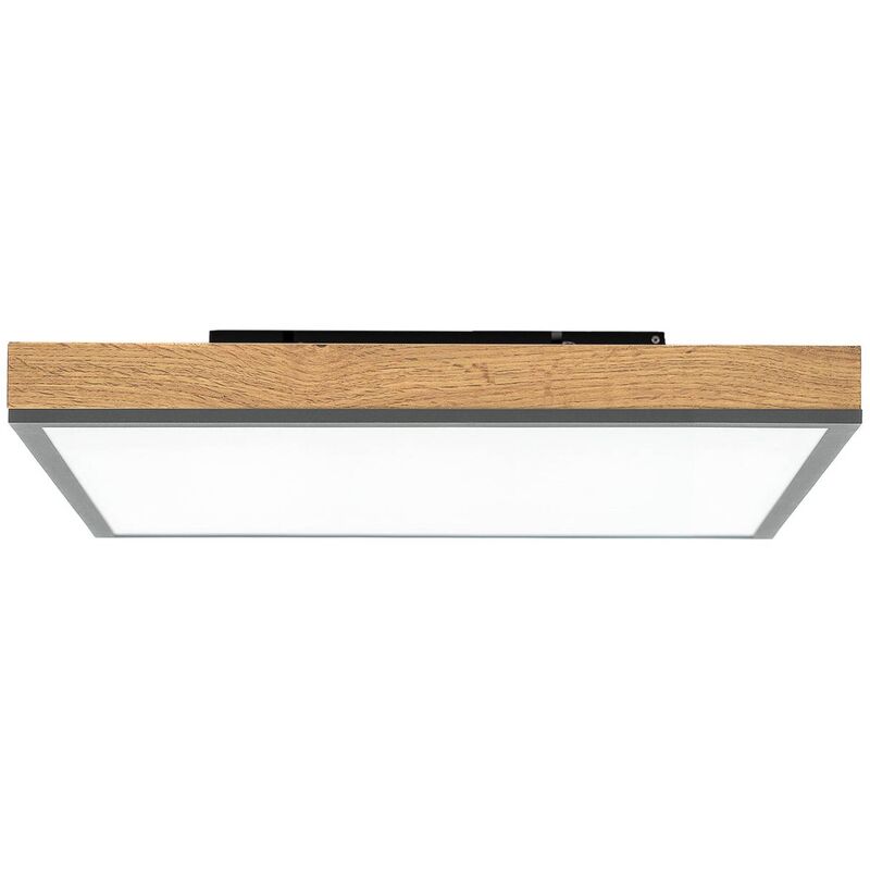 Lindby - Ceiling Light Laviona dimmable (modern) in Brown made of Wood for e.g. Living Room & Dining Room (1 light source,) from graphite grey, light