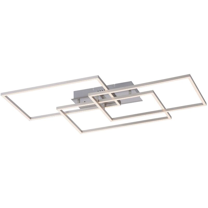 Lucande - Ceiling Light Lucardis dimmable (modern) in Silver made of Stainless Steel for e.g. Living Room & Dining Room (3 light sources,) from silver