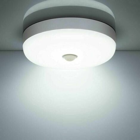LED Ceiling Light Motion Sensor 12W 1500LM 6500K Cool White IP56 Waterproof Round LED Ceiling Light for Outdoor Indoor Staircase Bathroom Garage Corridor [Energy Class E], Versailles