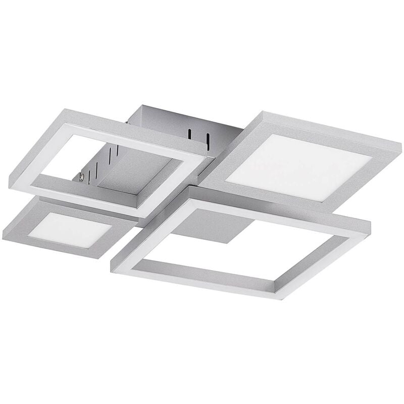 Ceiling Light Narumi dimmable (modern) in White made of Metal for e.g. Living Room & Dining Room (1 light source,) from Lucande - white, brushed