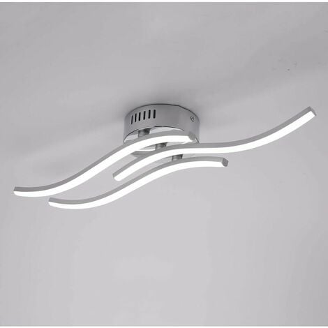 LED Ceiling Light, Suspension Wave-shaped light fixture, 4000K neutral white light, integrated LED 18W 1600 Lumen, modern chandelier for living room or kitchen, 220V IP20 (neutral white light) SOEKAVI