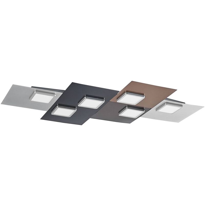 Lindby - Ceiling Light Upari dimmable (modern) in Black made of Metal for e.g. Living Room & Dining Room (6 light sources, GX53) from silver, black,