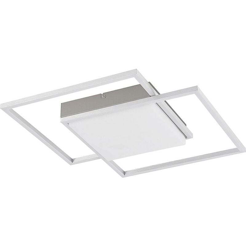 Ceiling Light Zayd (modern) in Silver made of Aluminium for e.g. Living Room & Dining Room (1 light source,) from Lindby nickel