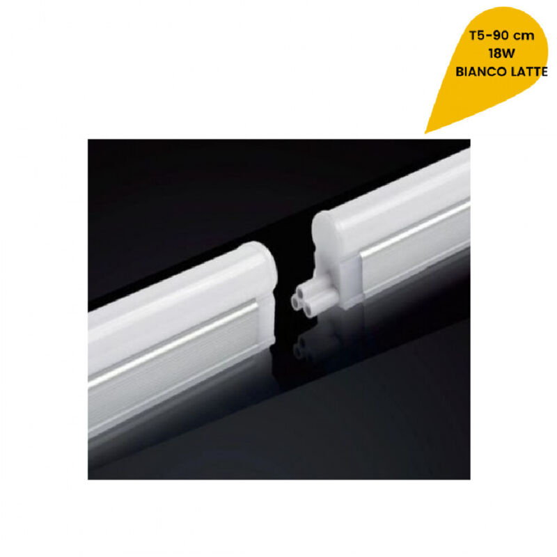 Plafoniera Led Neon T5 Sottopensile Opaco Vari Toni Luce 18 Watt 90cm